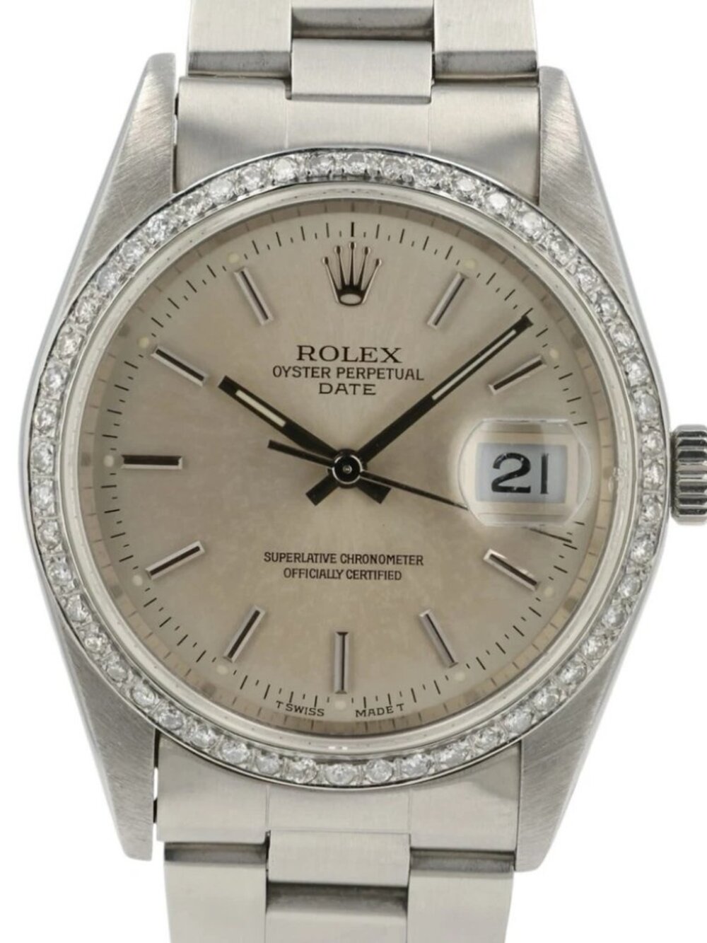 Rolex Datejust Silver Dial Stainless Steel 36mm Automatic Men’s Watch